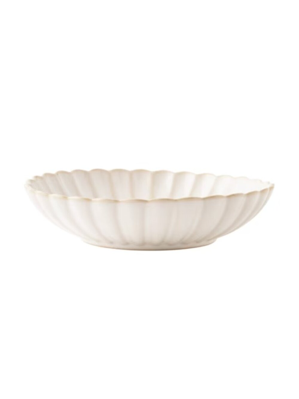 The Pioneer Woman Home Cream Large Scalloped Colette Stoneware Serving Bowl